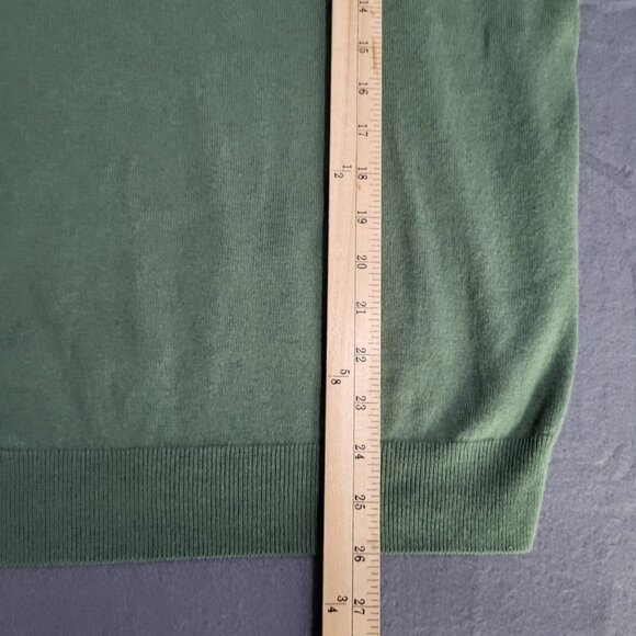 J. Crew Mercantile Men's V Neck LG Merino Wool Blend Sweater Sage Green - Picture 4 of 6